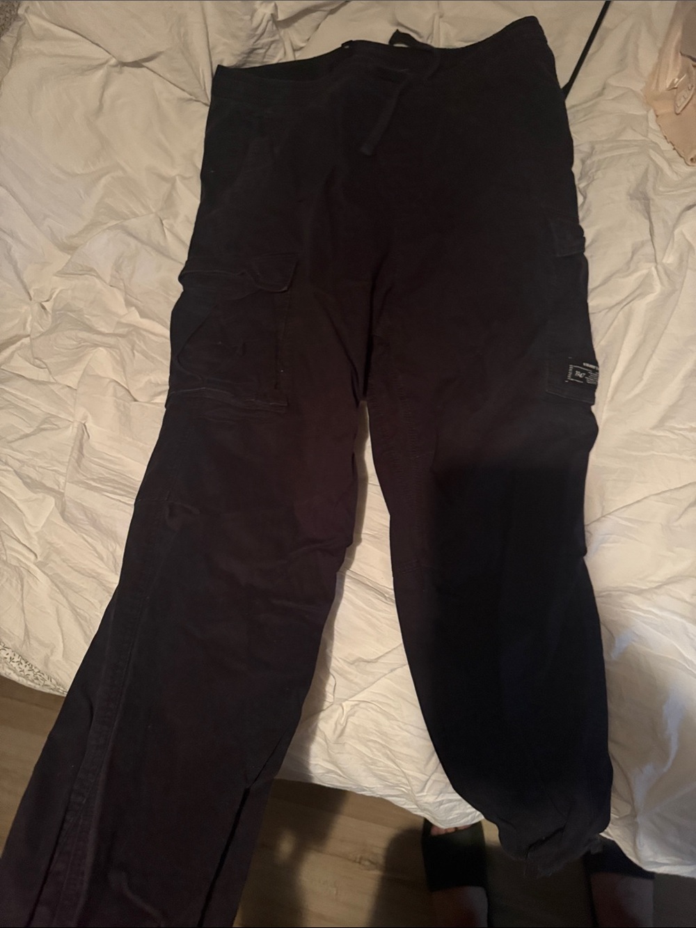 H&M Black Cargo Trousers with Utility Pockets